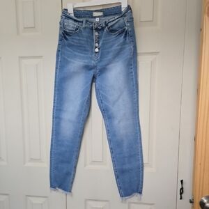 Light Blue High-Rise Button-Fly Women’s Jeans